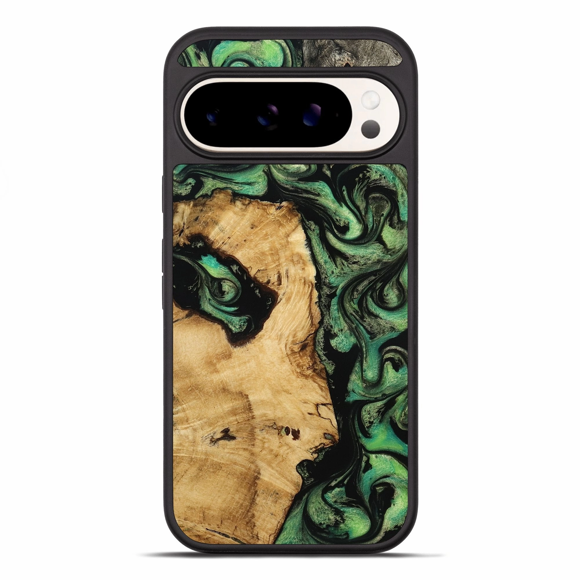 Pixel 10 Pro Xl Wood Phone Case - Mitchel (Green, 781794) Anti Reflection Screen