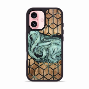 Iphone 16 Wood Phone Case - Jarrett (Pattern, 775938) Oleophobic Coating