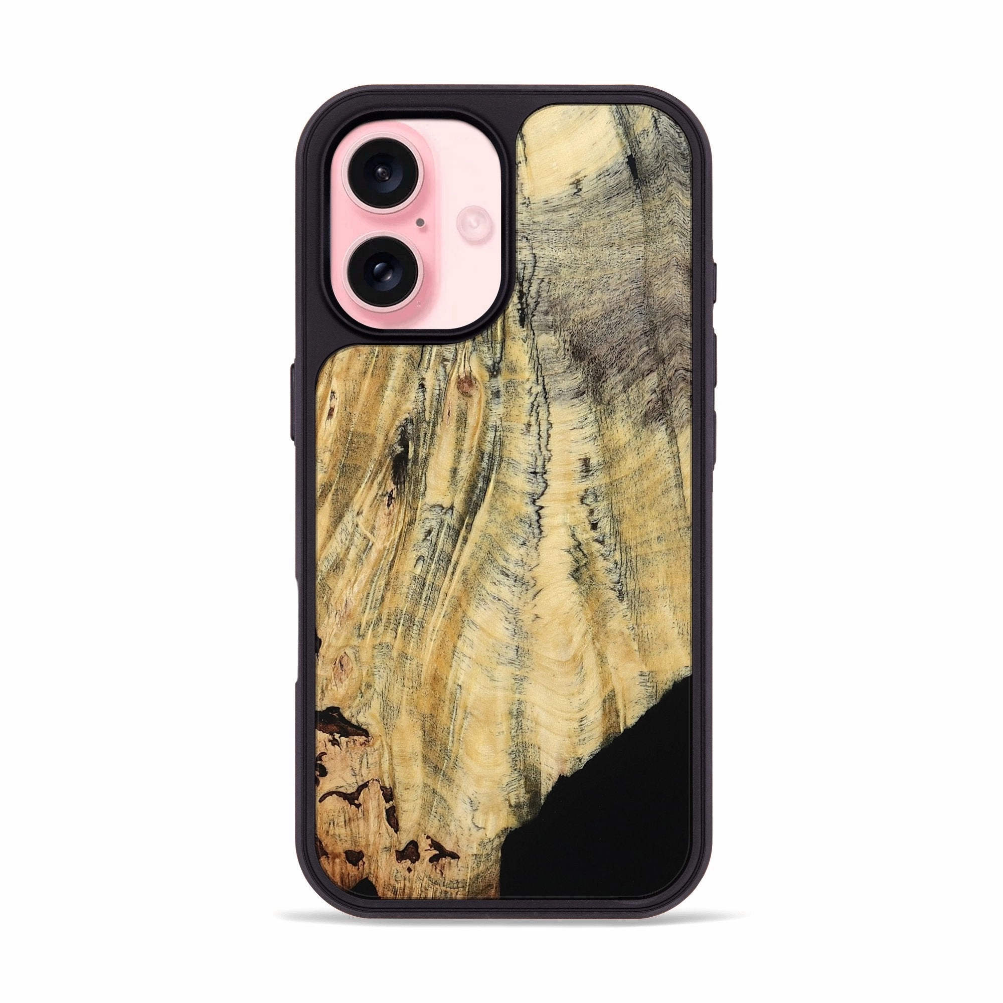 Iphone 16 Wood Phone Case - Joselyn (Wood Burl, 781080) Slim Screen Protector
