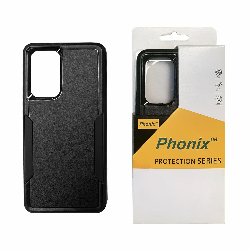 Scratch Resistant Coating Edge Guard Phonix Case For Samsung A25 Black Armor Light Case