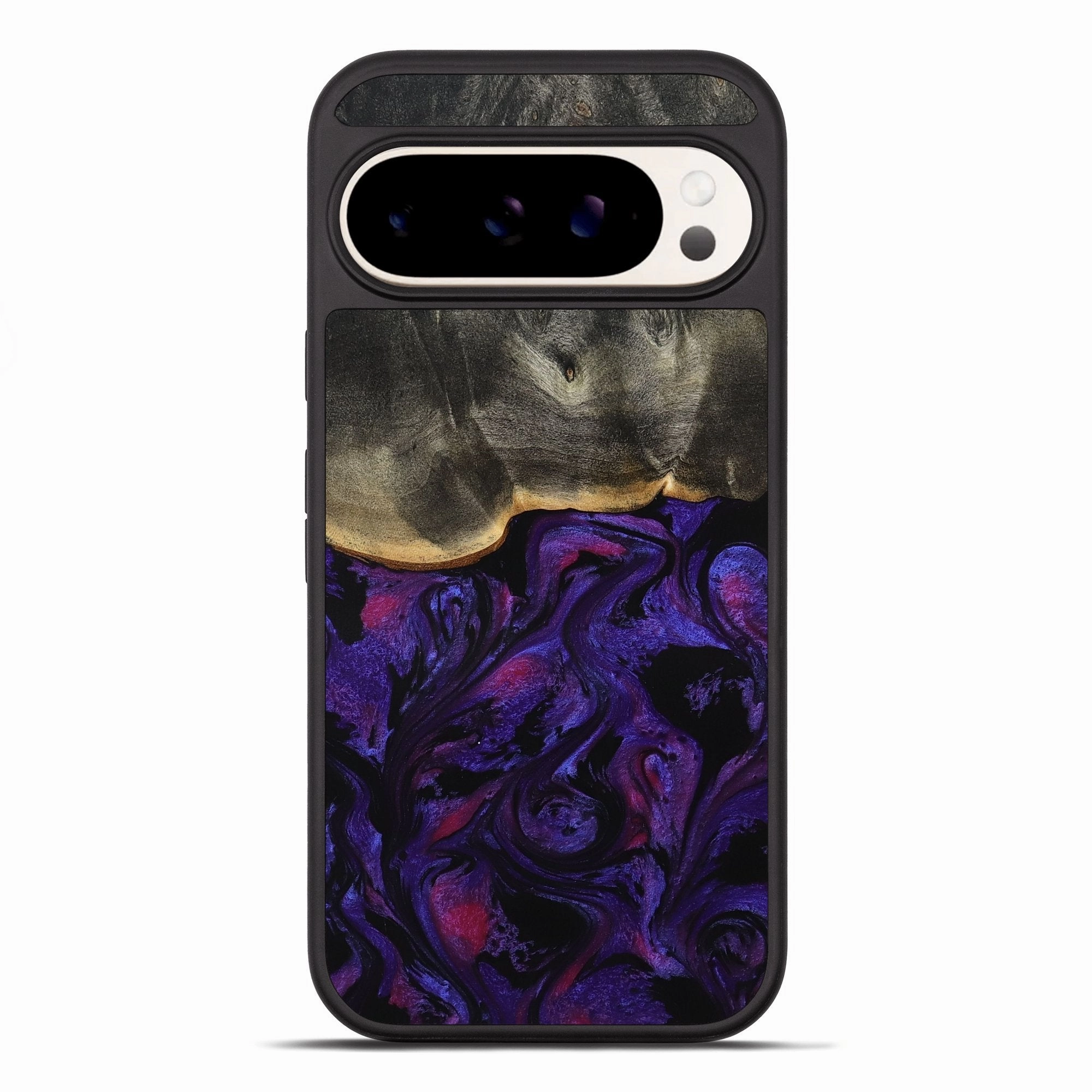 Pixel 10 Pro Xl Wood Phone Case - Novah (Purple, 780952) Shockproof Raised Edges