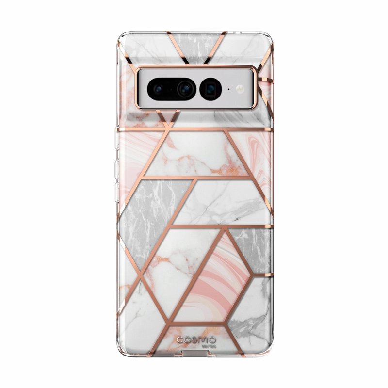 Oleophobic Coating Drop Resistant Google Pixel 7 Pro Cosmo Case  - Marble Pink