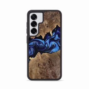 Galaxy S25 Wood Phone Case - Zion (Blue, 780056) Anti Static