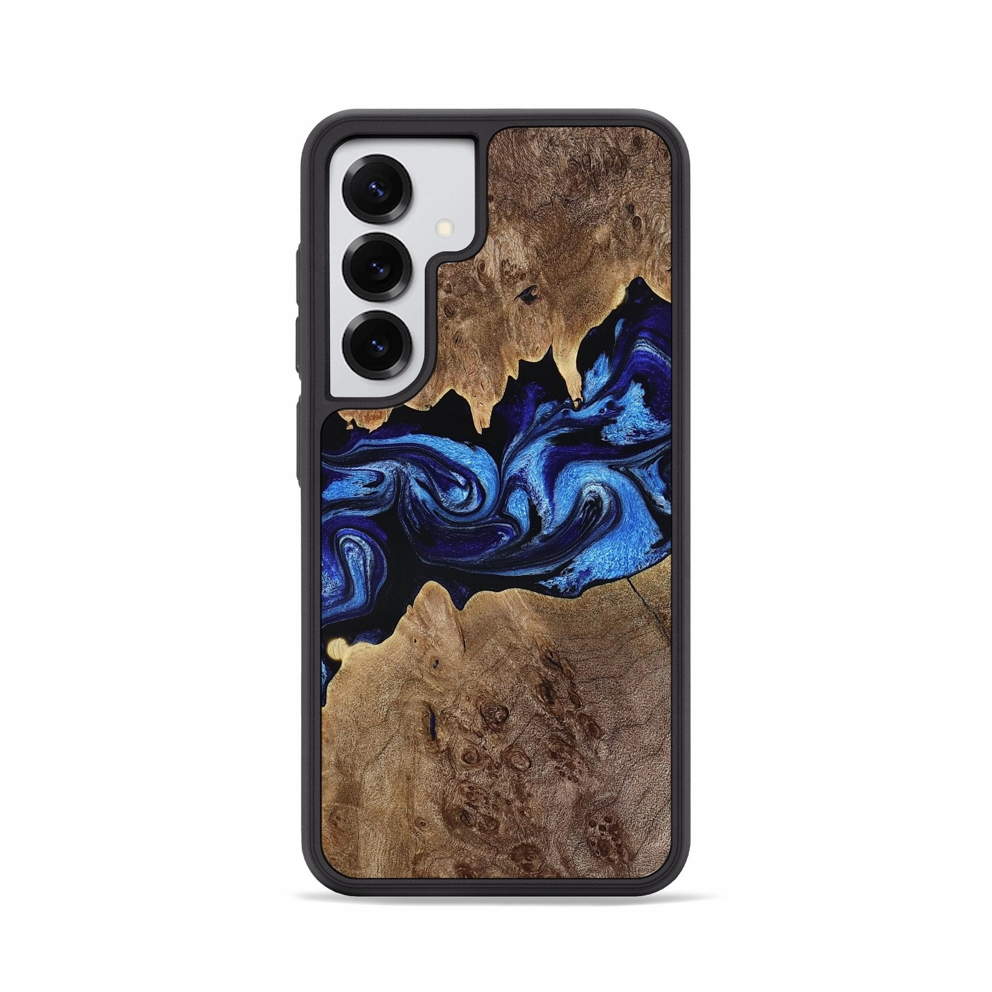 Galaxy S25 Wood Phone Case - Zion (Blue, 780056) Anti Static