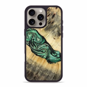Anti Shock Film Iphone 16 Pro Max Wood Phone Case - Sydnee (Green, 774699)