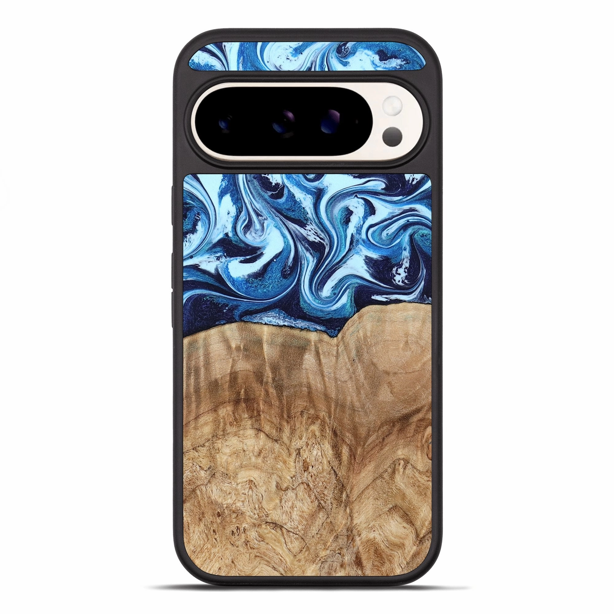Pixel 10 Pro Xl Wood Phone Case - Trina (Blue, 781148) Anti Spy