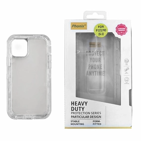 For Iphone 12 / 12 Pro Clear Diamond Case  (Heavy Duty) Tempered Screen Protector