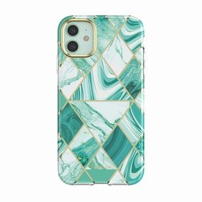 Smooth Touch Film Shockproof Iphone 11 Cosmo Lite Case-Marble Green