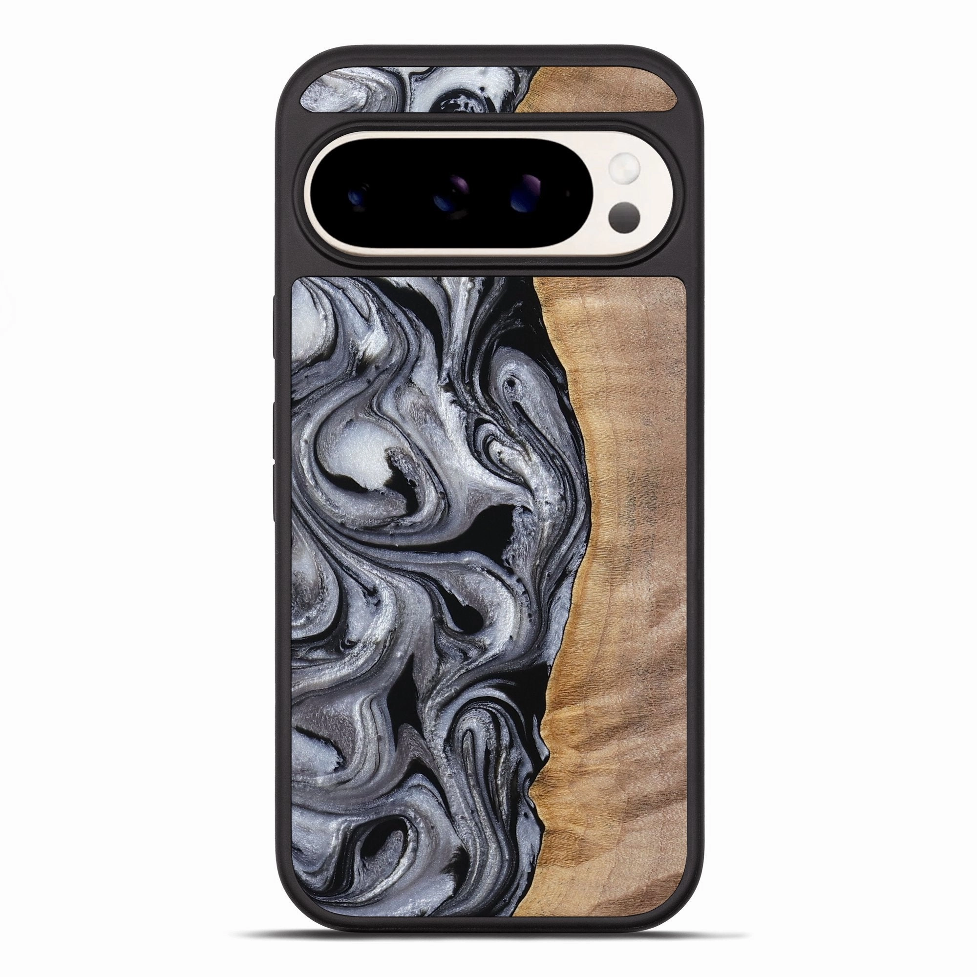 Pixel 10 Pro Xl Wood Phone Case - Jeramie (Black & White, 770358) Fingerprint Free