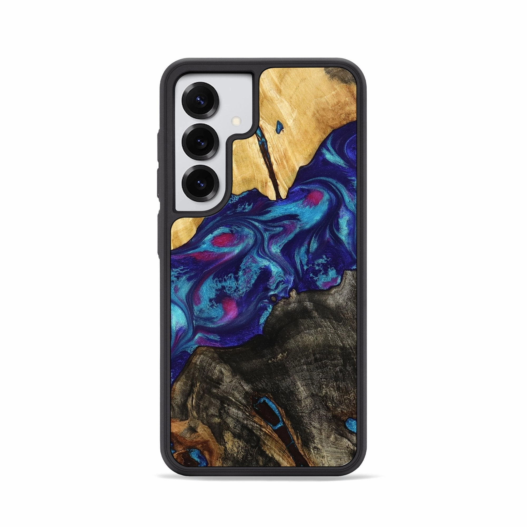 Galaxy S25 Wood Phone Case - Cameron (Blue, 779785) Ultra Slim Protector