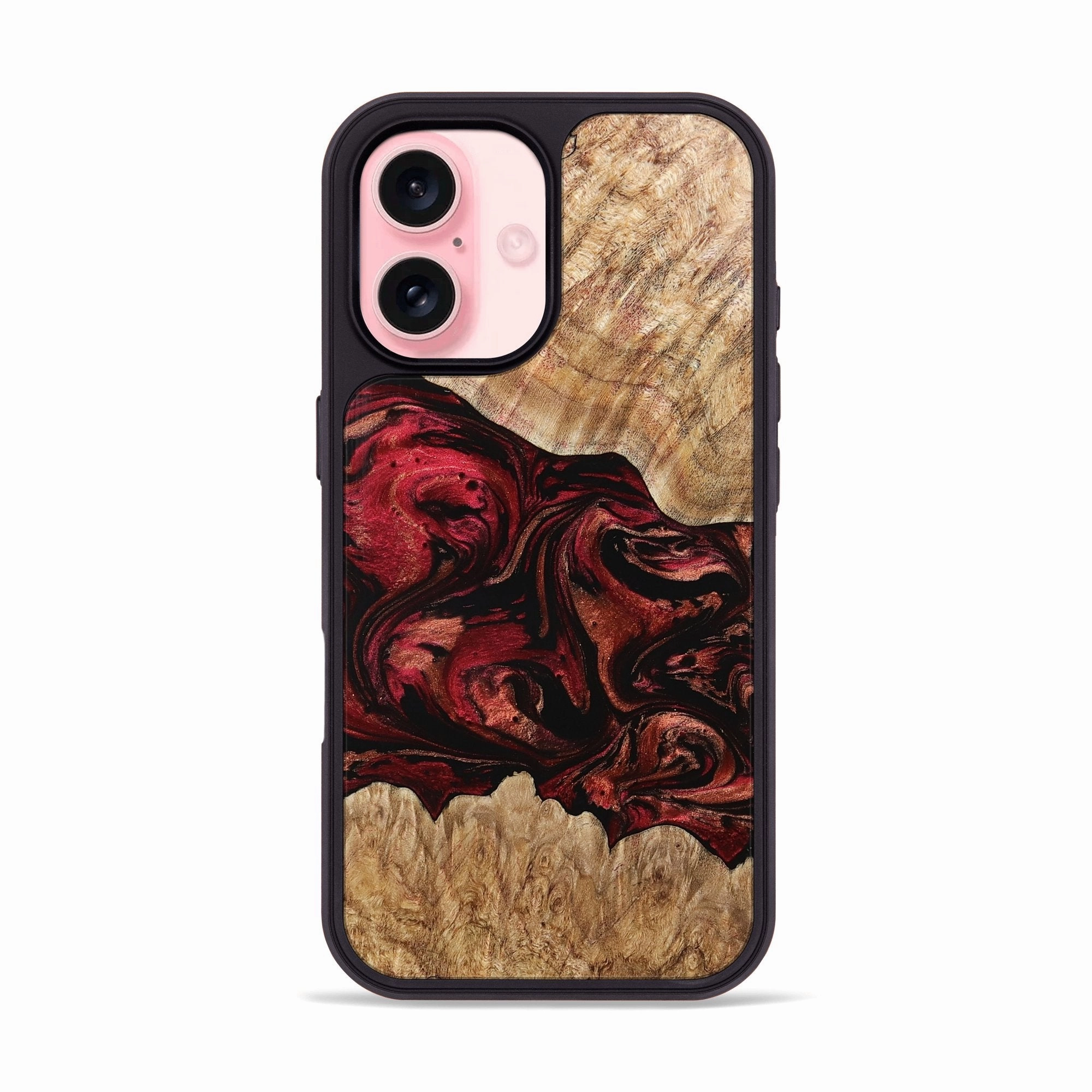 Privacy Screen Iphone 16 Wood Phone Case - Alyce (Red, 767970)