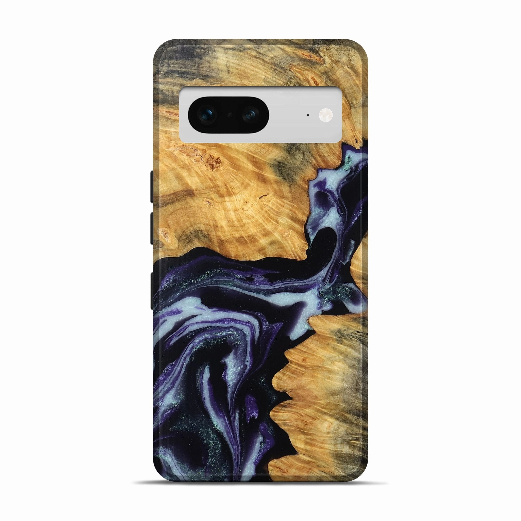 Anti Scratch Coating Pixel 7 Wood Live Edge Phone Case - Jody (Purple, 781030)