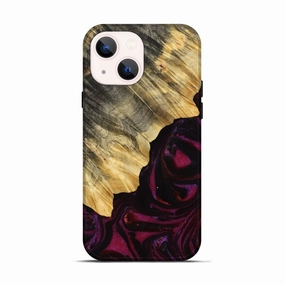 Smooth Touch Film Fingerprint Resistant Screen Iphone 13 Wood Live Edge Phone Case - Sibyl (Red, 767337)