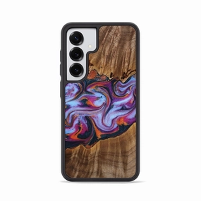 Shock Proof Film Anti Dust Film Galaxy S25 Wood Phone Case - Unknown (Blue, 773932)
