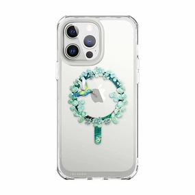 Iphone 13 Pro Halo Mag Case - Green Hummingbird Anti Finger Stain