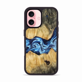 Anti Blue Light Iphone 16 Wood Phone Case - Elle (Blue, 765316)