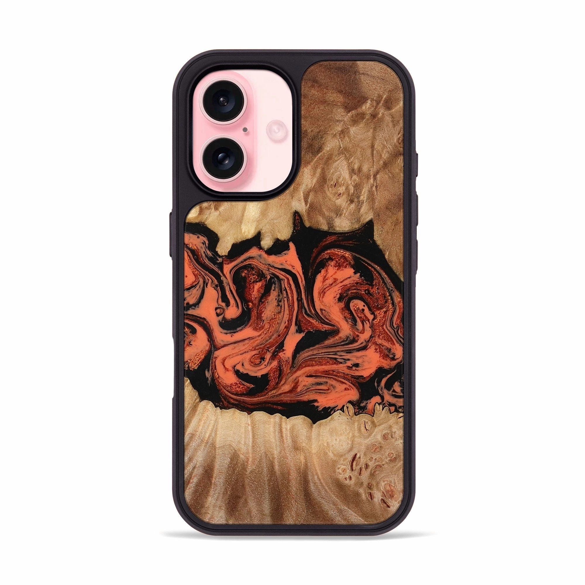 Iphone 16 Wood Phone Case - Elowyn (Red, 778557) Anti Dust Anti Yellowing
