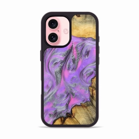 Iphone 16 Wood Phone Case - Piper (Purple, 777781) Fingerprint Repellent