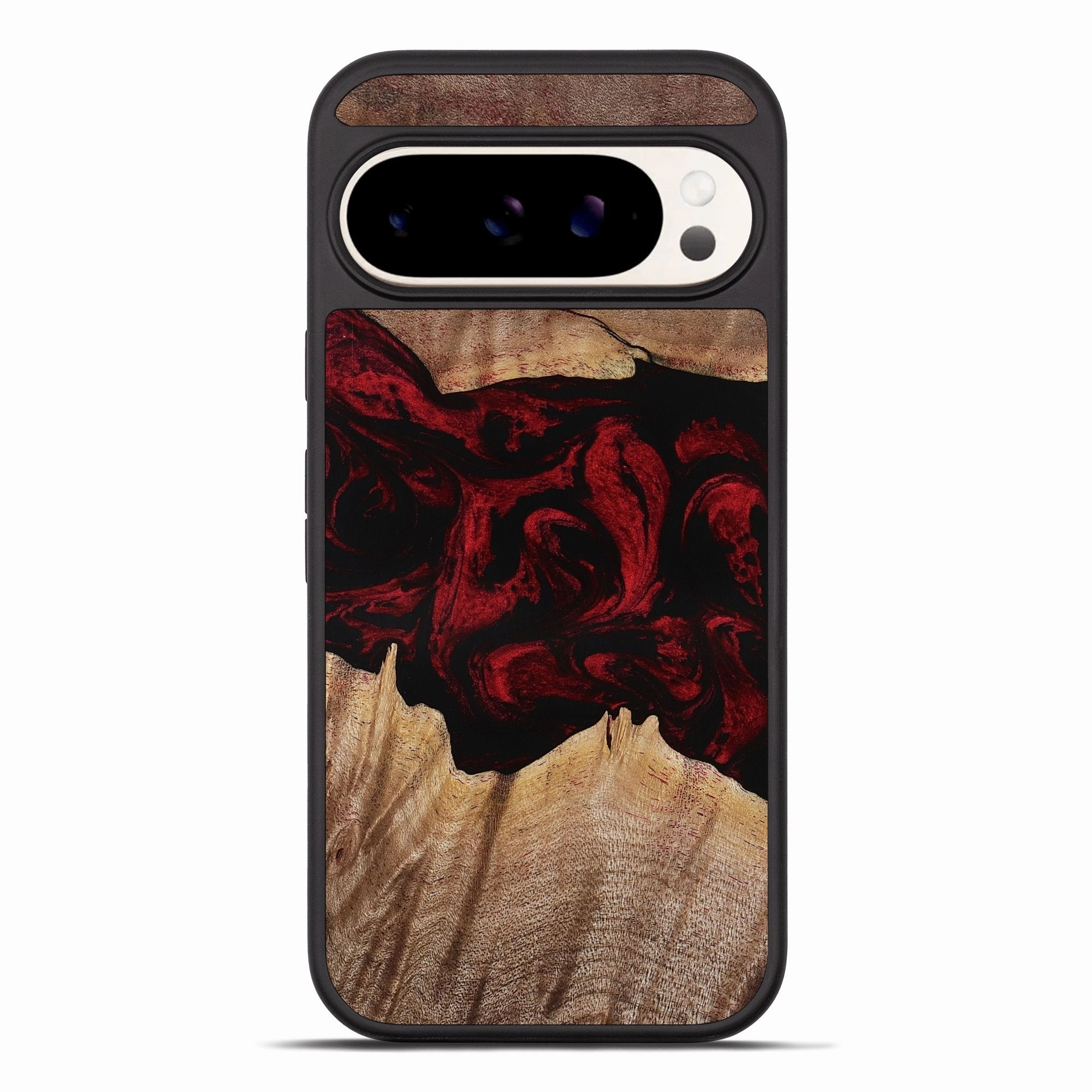 Pixel 10 Pro Xl Wood Phone Case - Deron (Red, 770081) Easy Installation Impact Protection