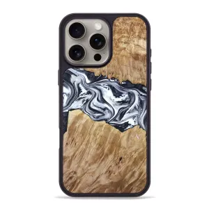 Scratch Resistant Coating Iphone 16 Pro Max Wood Phone Case - Torrey (Black & White, 780136)