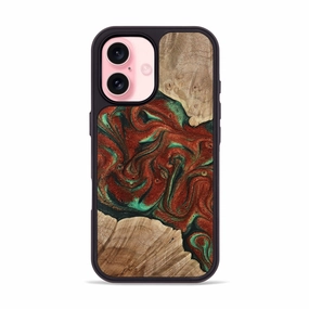 Easy Apply Iphone 16 Wood Phone Case - Meagan (Green, 768978)