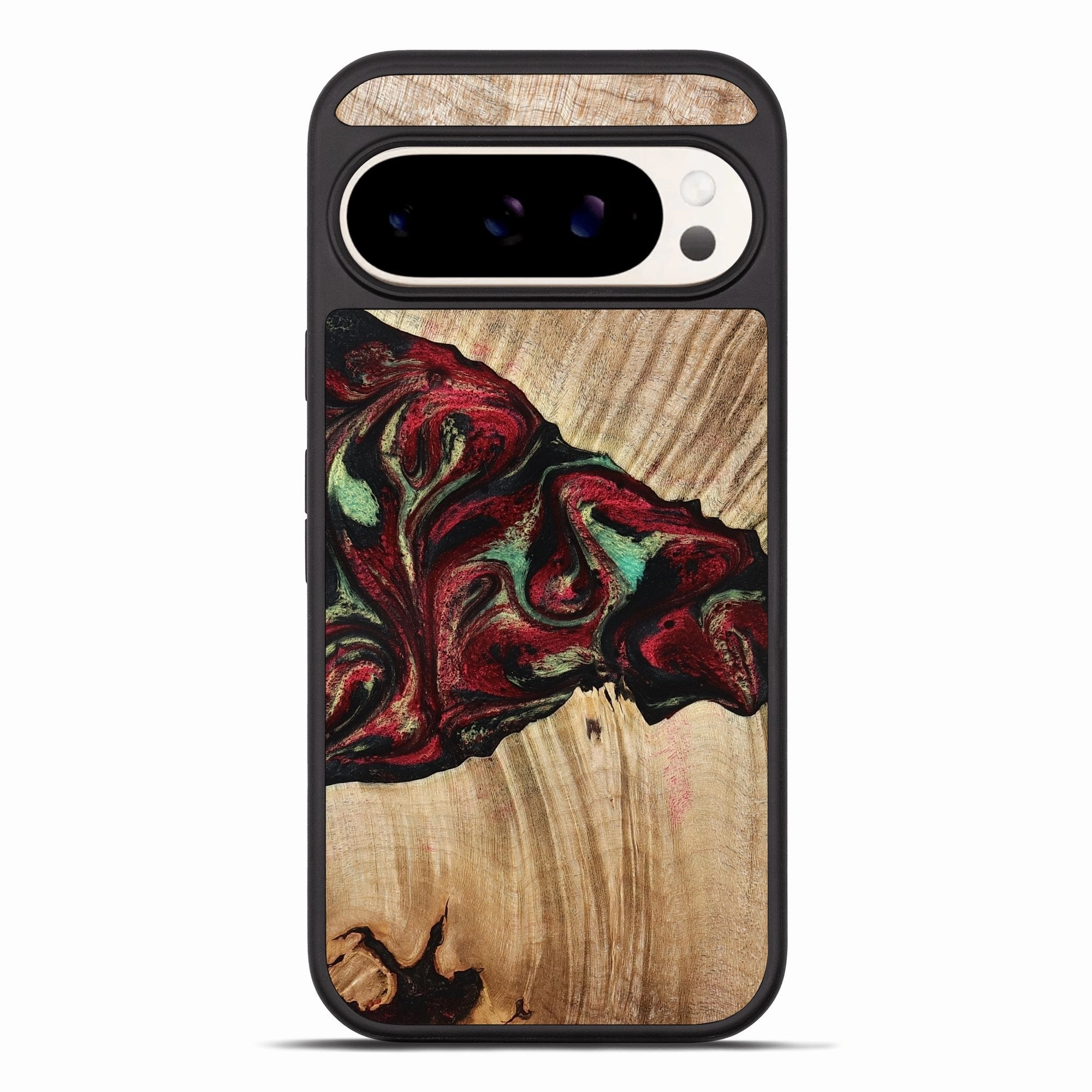 Shock Proof Film Anti Finger Mark Film Pixel 10 Pro Xl Wood Phone Case - Cayla (Red, 776629)