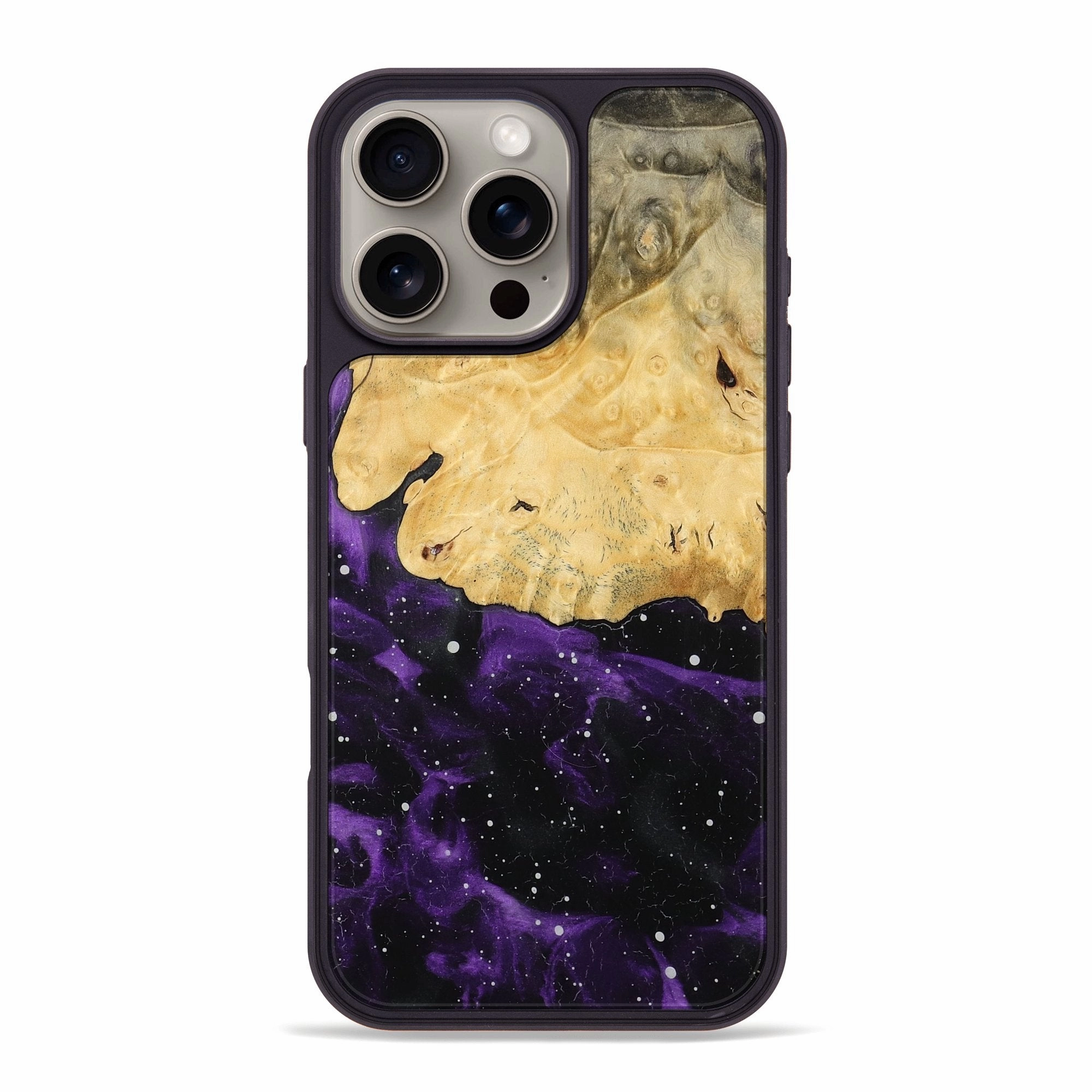 Iphone 16 Pro Max Wood Phone Case - Calum (Cosmos, 773651) Scratch Resistant Coating Anti Finger Mark Film