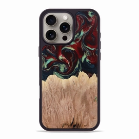 Scratch Protection Screen Guard Iphone 16 Pro Max Wood Phone Case - Lyle (Red, 762501)