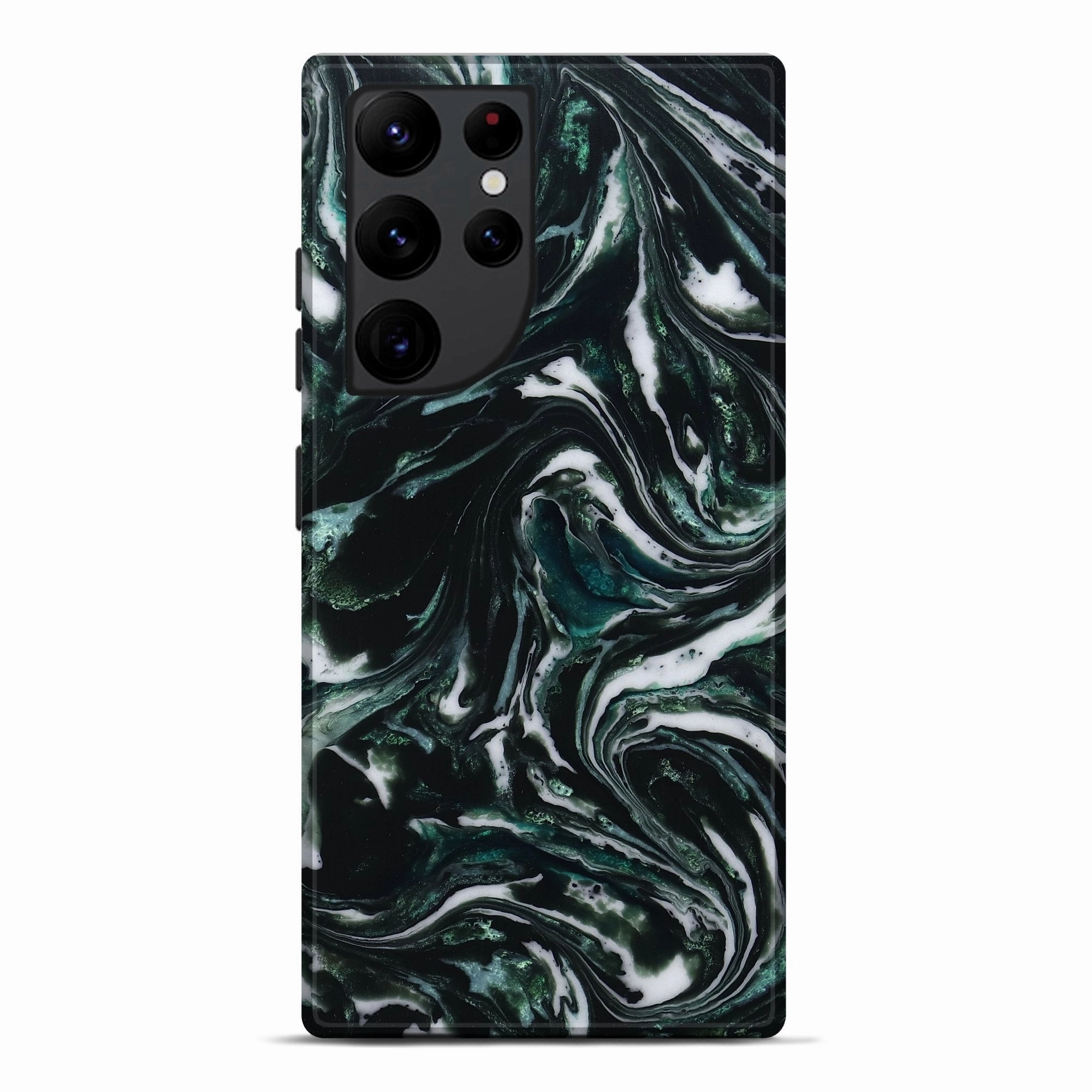Galaxy S22 Ultra Resinart Live Edge Phone Case - Harley (Green, 781239) Scratch Resistant Ultra Slim Protector