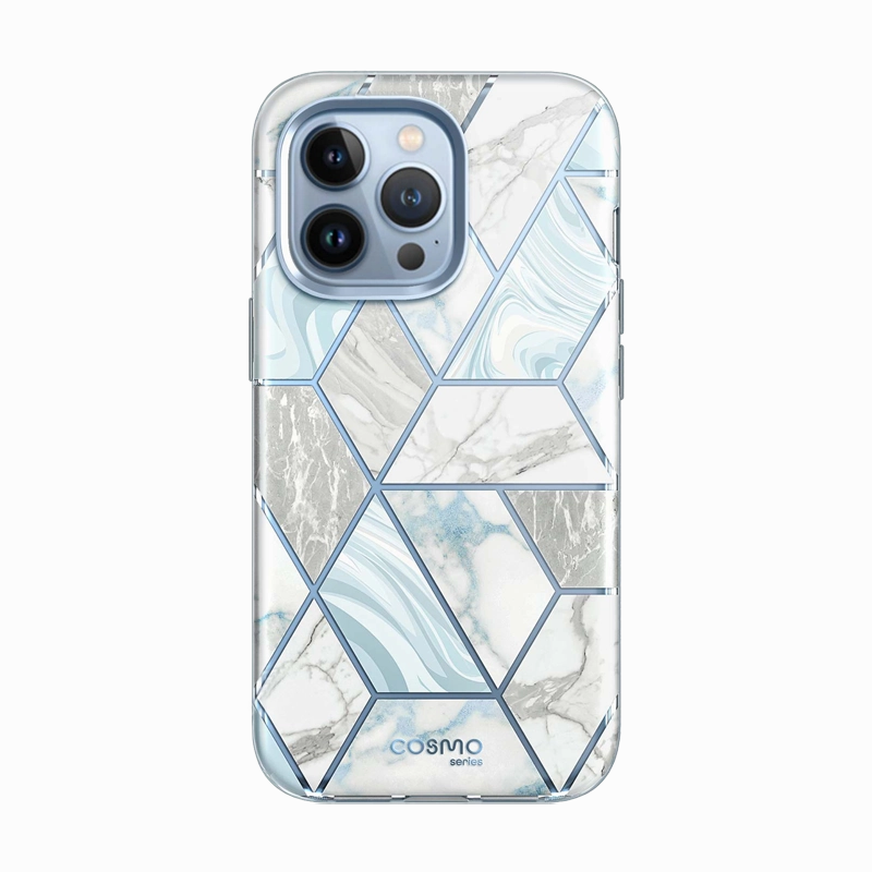 Iphone 13 Pro Max Cosmo Case - Marble Blue Anti Dust