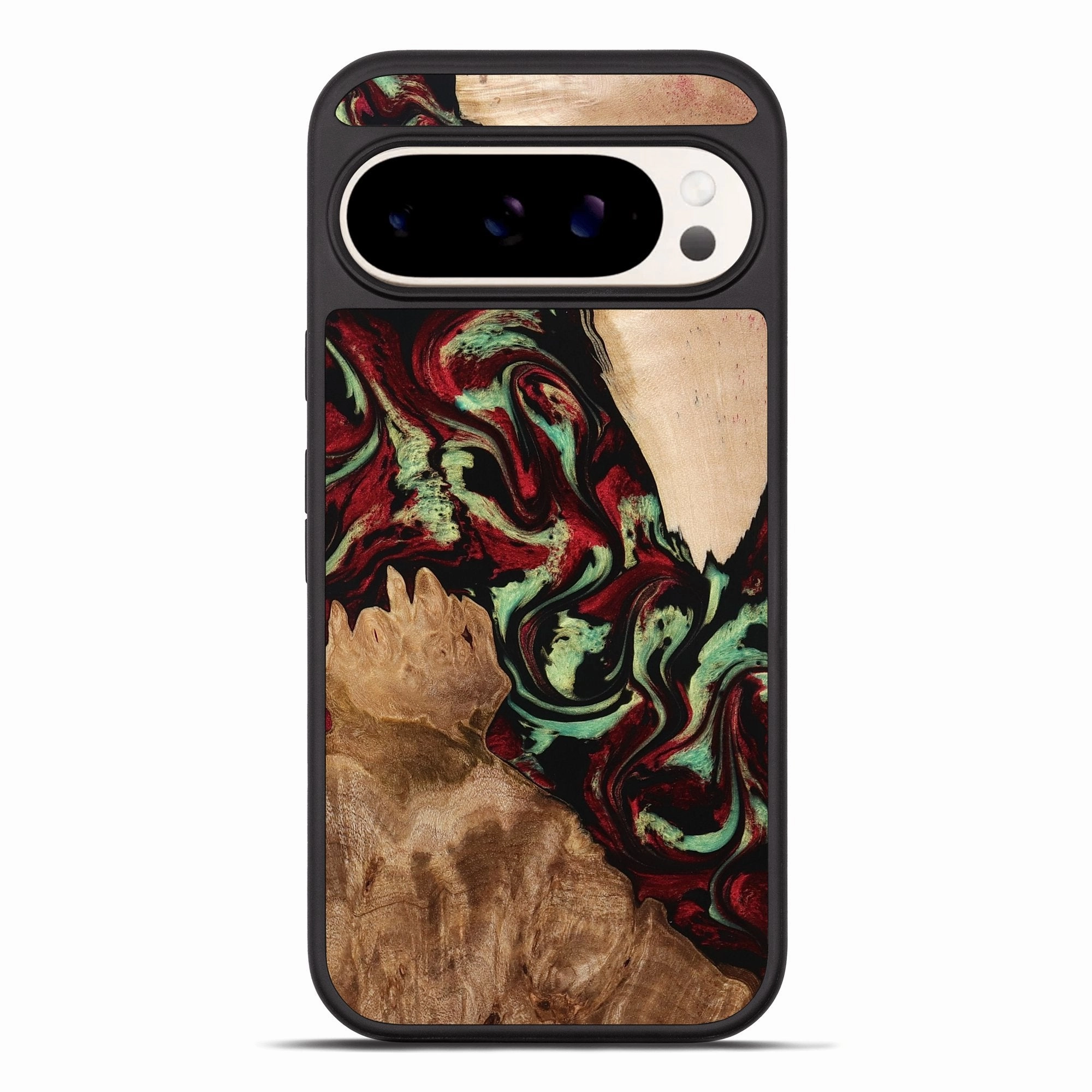 Reinforced Corners Bubble Free Installation Pixel 10 Pro Xl Wood Phone Case - Veva (Red, 774976)