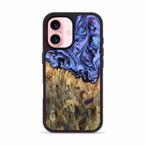 Bubble Free Installation Privacy Screen Iphone 16 Wood Phone Case - Eula (Purple, 768664)