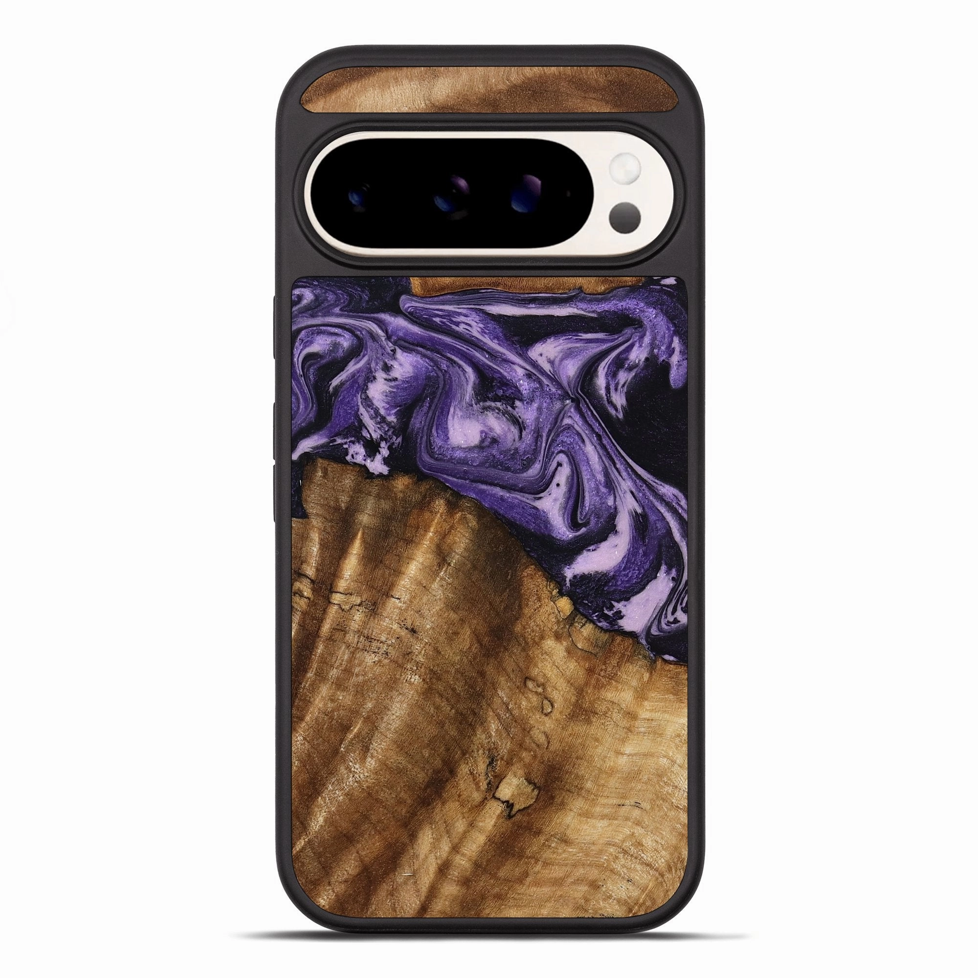 Pixel 10 Pro Xl Wood Phone Case - Marlie (Purple, 775676) Anti Yellowing Protective Cover