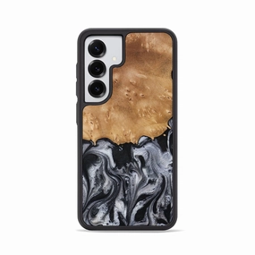 High Transparency Galaxy S25 Wood Phone Case - Aisha (Black & White, 775648)