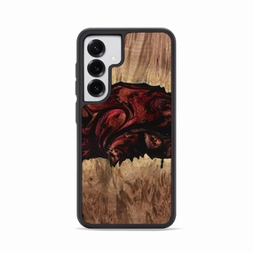Anti Fingerprint Screen Galaxy S25 Wood Phone Case - Anitra (Red, 771817)