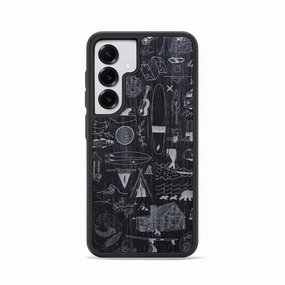 Bubble Free Screen Galaxy S25 Wood Phone Case - Collage - Ebony (Curated)