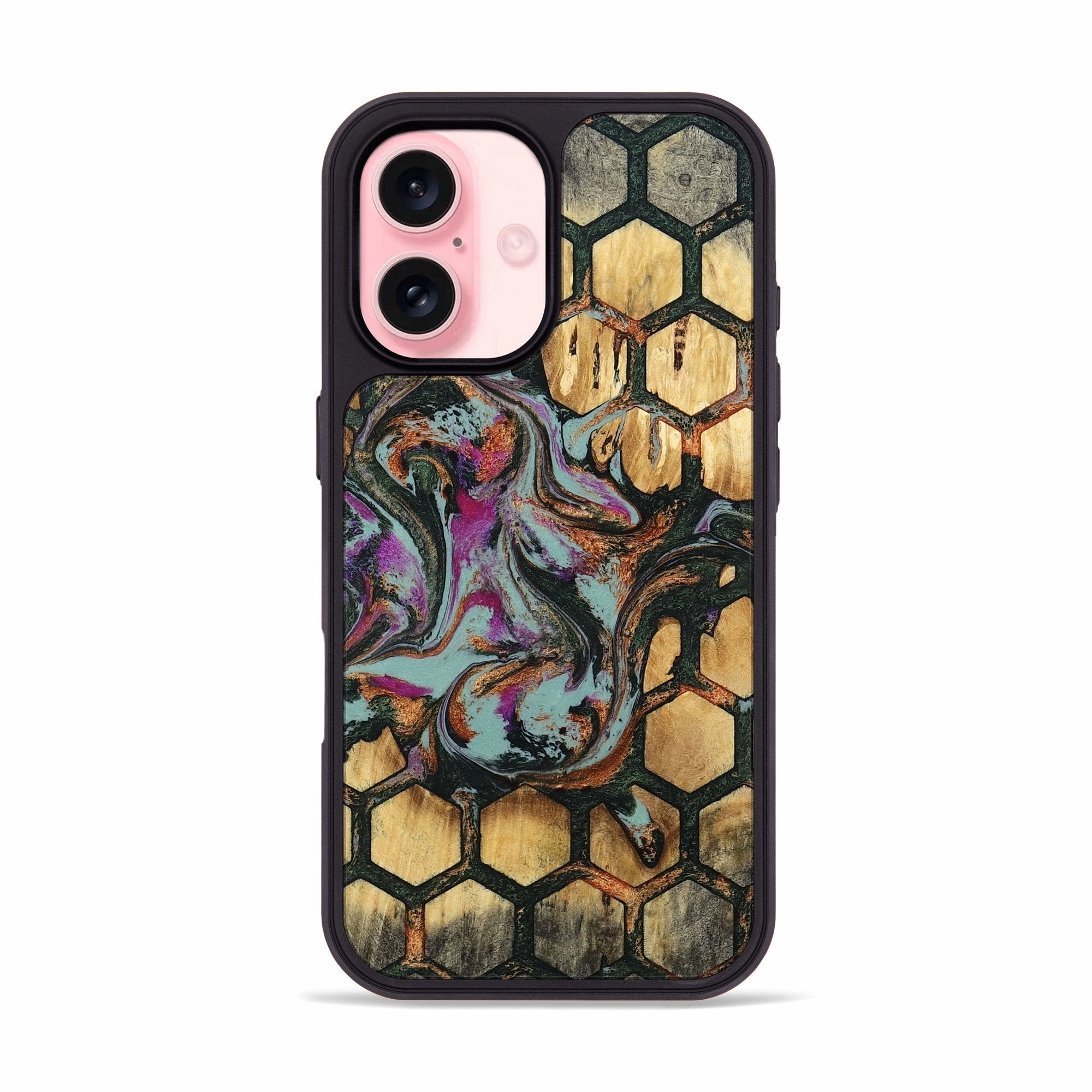 Anti Oil Film Iphone 16 Wood Phone Case - Zola (Pattern, 781735)