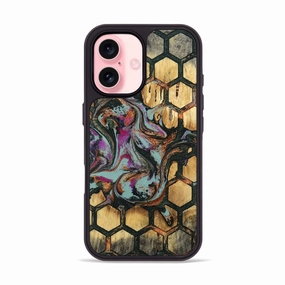 Anti Oil Film Iphone 16 Wood Phone Case - Zola (Pattern, 781735)