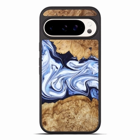Oleophobic Coating Edge to Edge Protection Pixel 10 Pro Xl Wood Phone Case - Ariah (Blue, 781150)