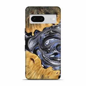 Crystal Clear Pixel 7 Wood Live Edge Phone Case - Avani (Black & White, 778175)