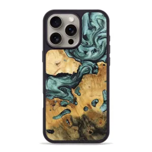 Iphone 16 Pro Max Wood Phone Case - Eric (Green, 781770) Crystal Clear Screen Anti Fingerprint Screen