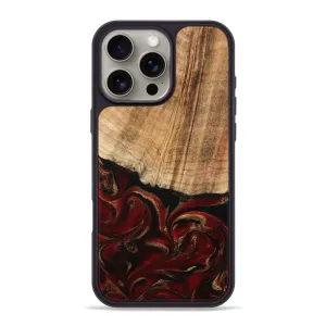 Scratch Proof Fingerprint Resistant Screen Iphone 16 Pro Max Wood Phone Case - Lloyd (Red, 778285)