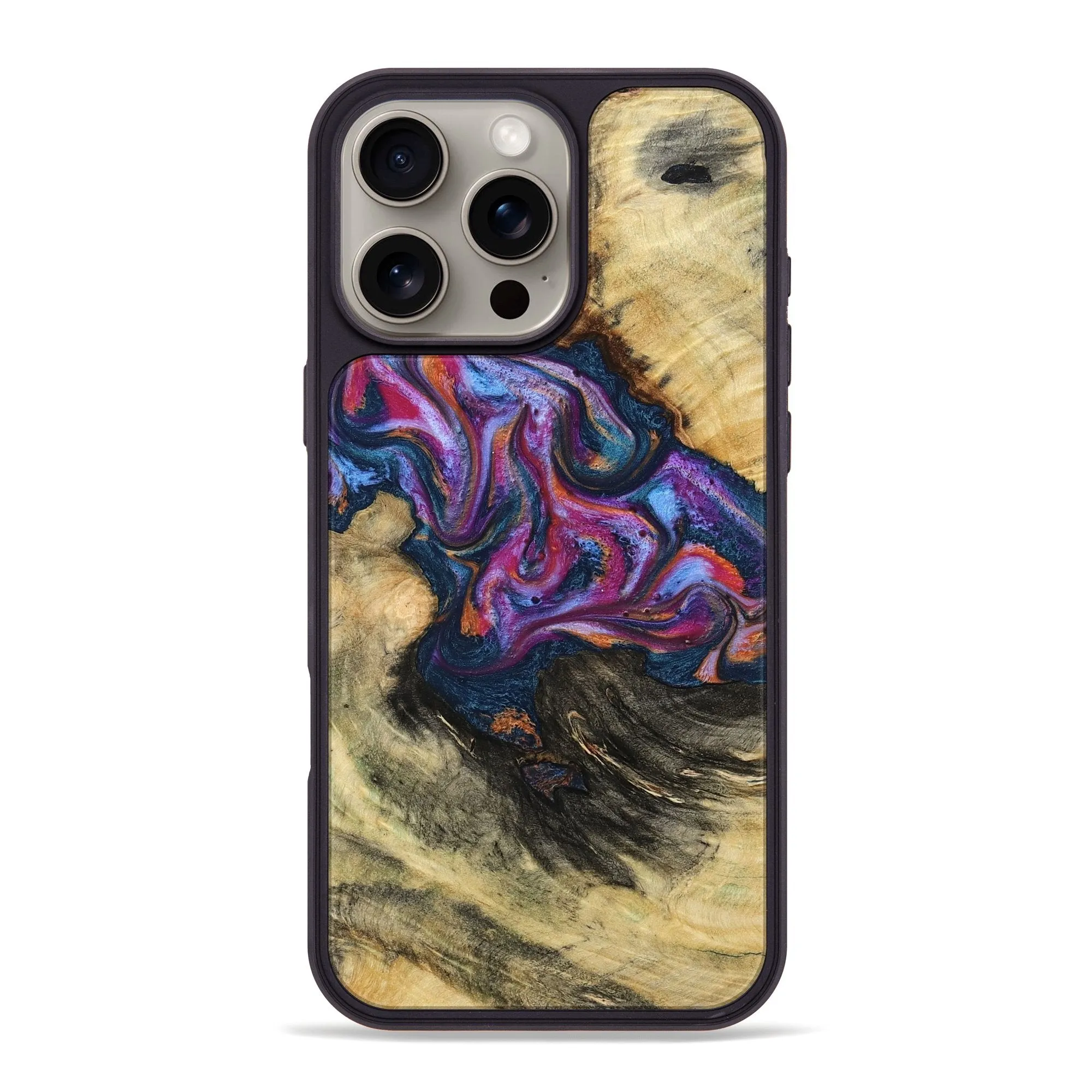 Dustproof Cover Iphone 16 Pro Max Wood Phone Case - Meaghan (Fire & Ice, 781781)