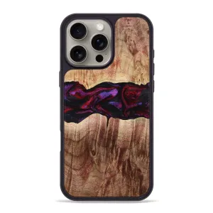 Iphone 16 Pro Max Wood Phone Case - Lemuel (Red, 777578) Tempered Glass
