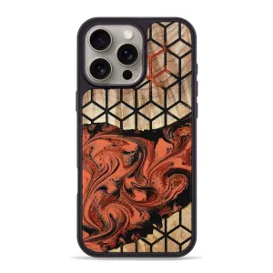 Scratch Resistant Glass Iphone 16 Pro Max Wood Phone Case - Eliam (Pattern, 781688)