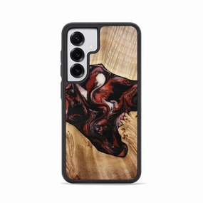 Galaxy S25 Wood Phone Case - Talia (Red, 778554) Smooth Touch Anti Scratch Screen