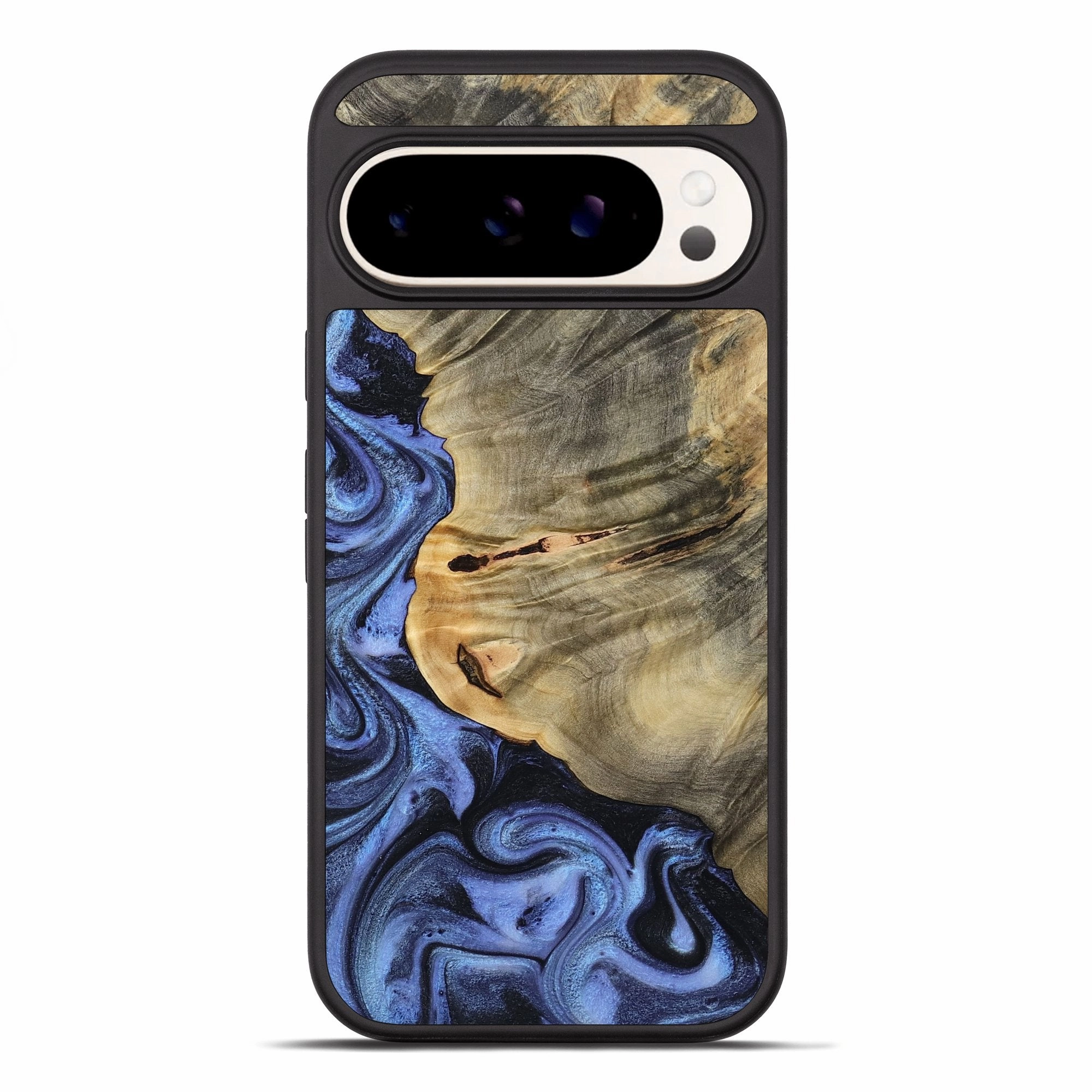 Fingerprint Resistant Drop Protection Pixel 10 Pro Xl Wood Phone Case - Dan (Blue, 772197)