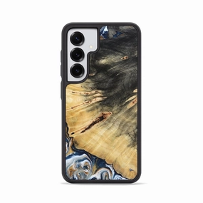 HD Clarity Galaxy S25 Wood Phone Case - Victor (Teal & Gold, 781675)