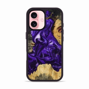 Iphone 16 Wood Phone Case - Rudy (Purple, 781680) Screen Defense Case Friendly