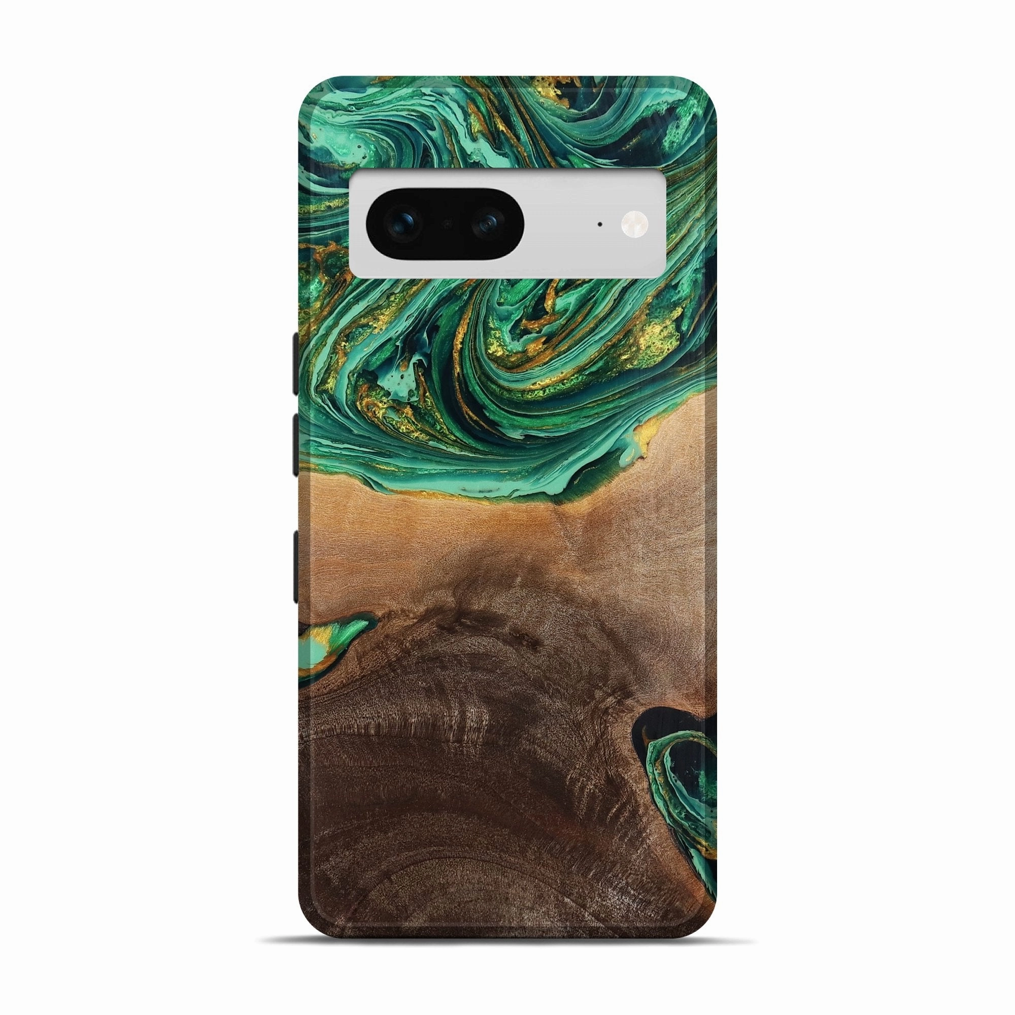 Anti Finger Smudge Film Pixel 7 Wood Live Edge Phone Case - Maegan (Green, 773697)